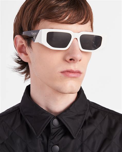 Slate Gray Lenses Sunglasses With Triangle Logo